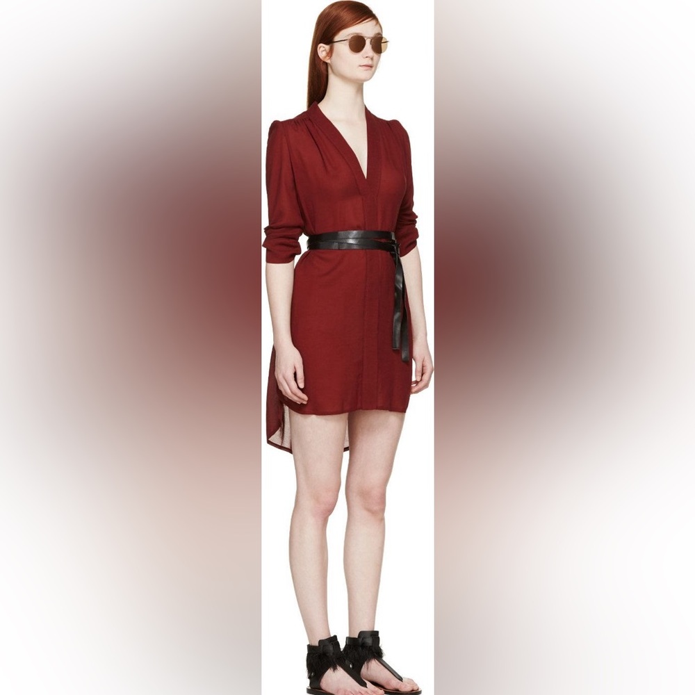 Isabel Marant Rivera Tunic in Wine Red